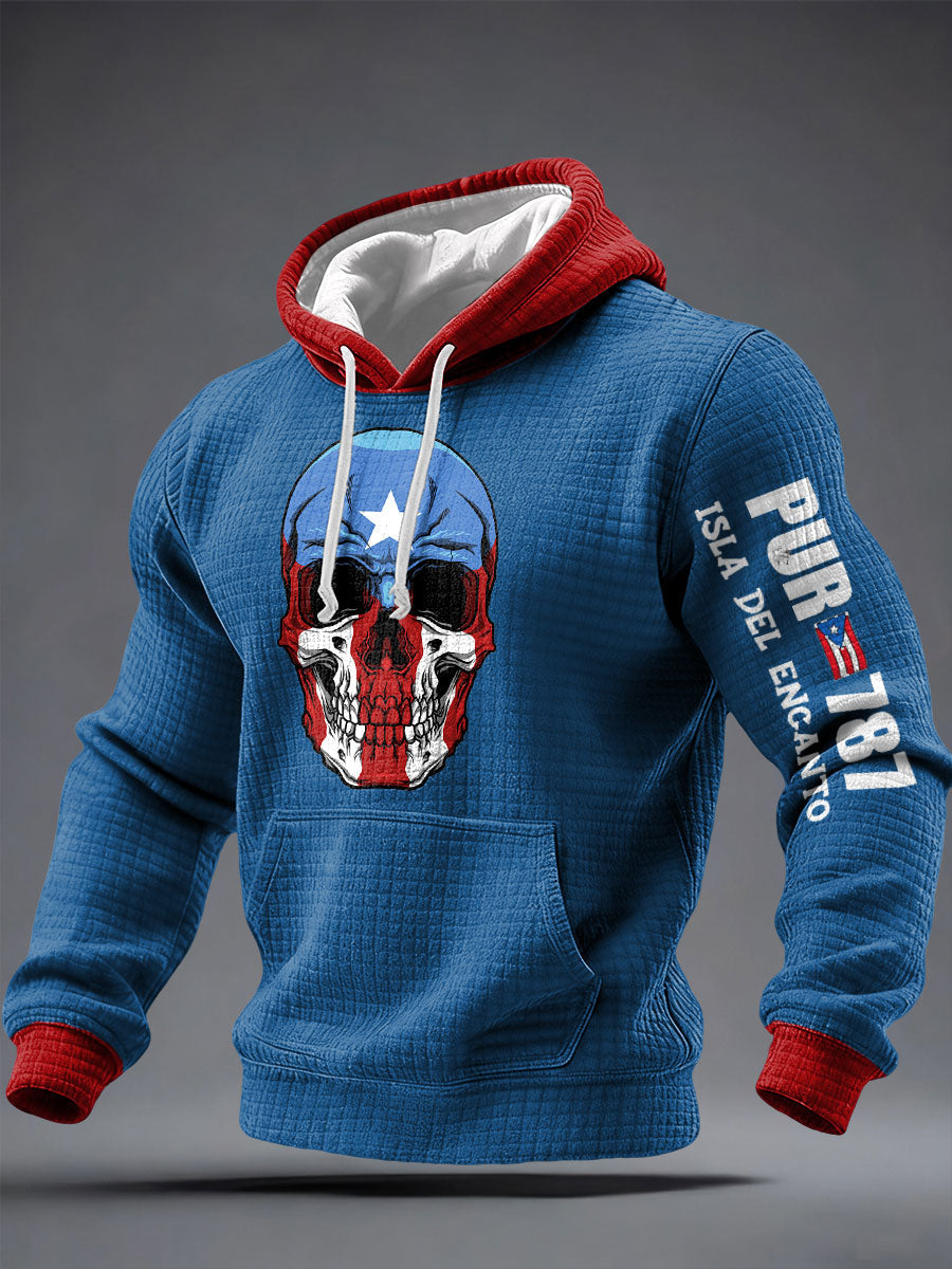 Men's Puerto Rico Art Printed Hoodie