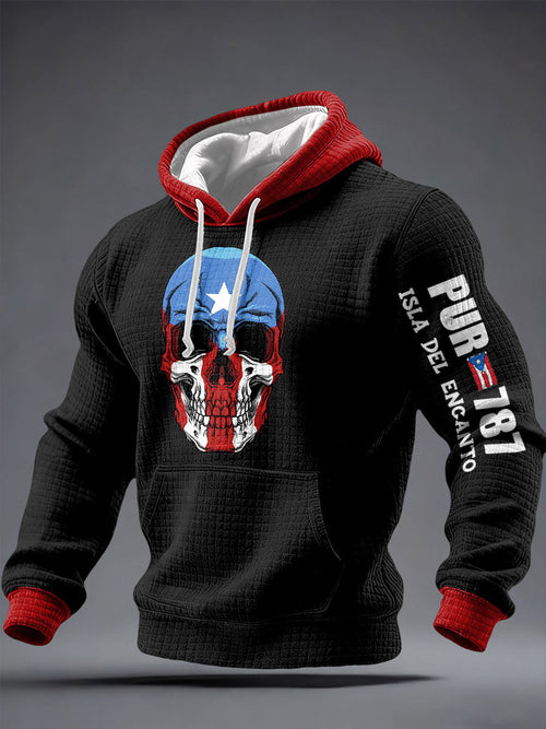 Men's Puerto Rico Art Printed Hoodie